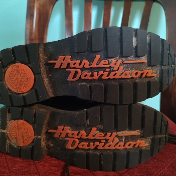 Harley Davidson Dipstick 81610 Black Leather Motorcycle Boots women’s  Sz. 8.5 - Picture 9 of 10